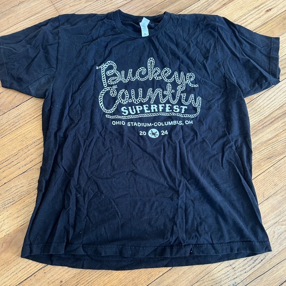 Tultex Other - Tultex Black Buckeye Country Superfest Graphic Tee